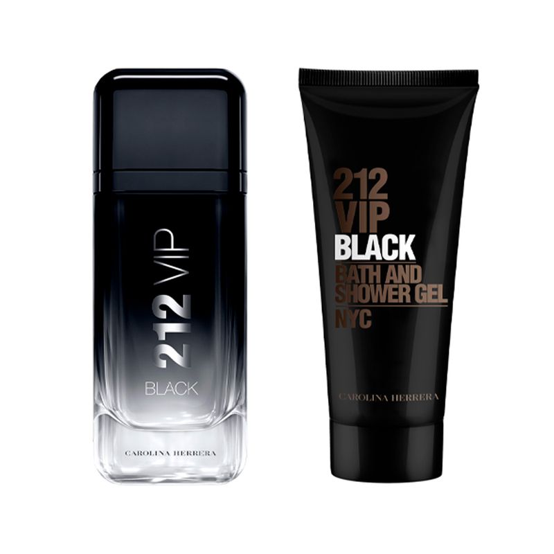 Kit-Coffret-Carolina-Herrera-Kit-212-VIP-Black-Eau-de-Parfum-100-ml---Gel-de-Banho-100-ml