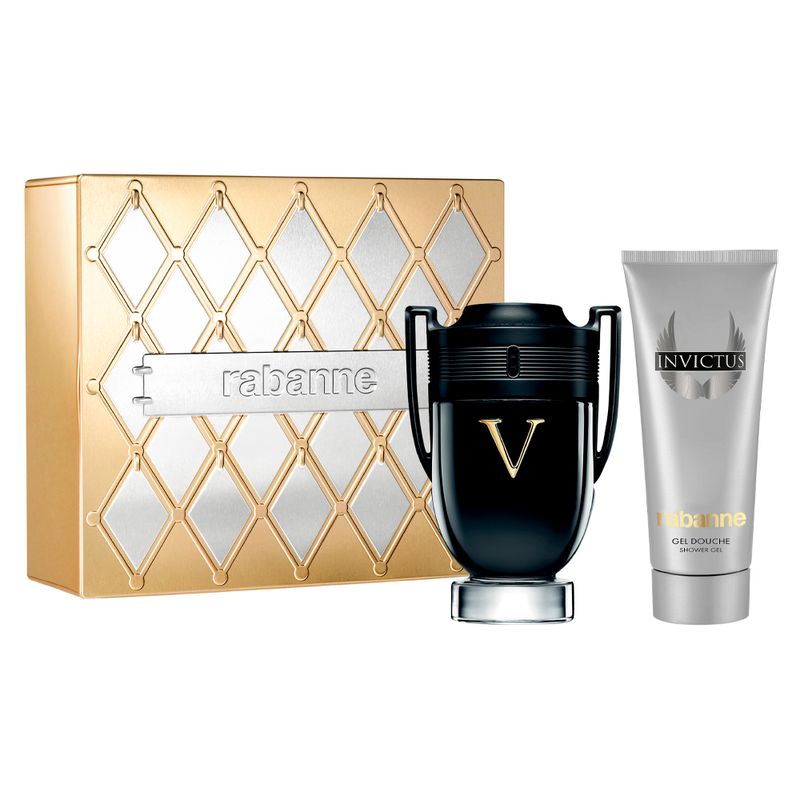 Kit-Coffret-Rabanne-Kit-Invictus-Victory-Masculino-Eau-de-Parfum-Extreme-100-ml---Shampooing-All-Over-shampoo-100-ml