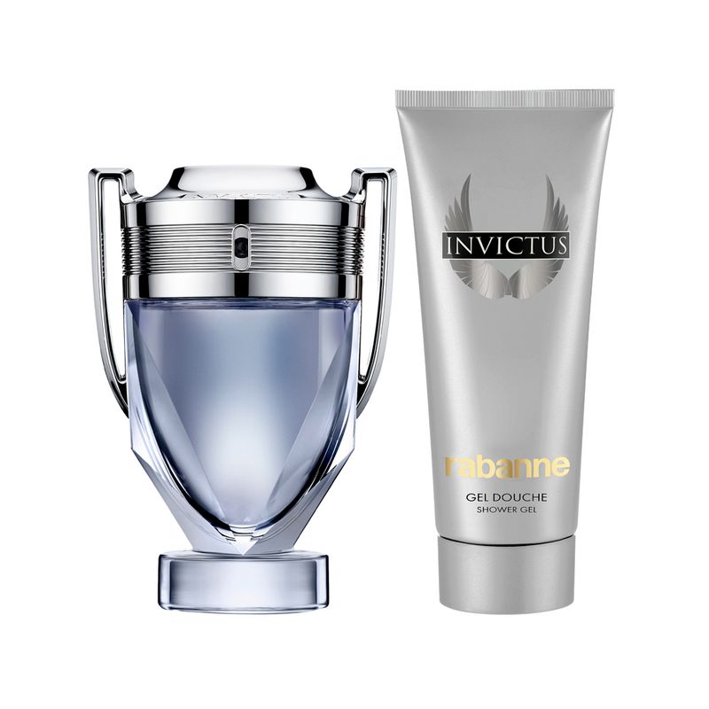 Kit-Coffret-Rabanne-Kit-Invictus-Masculino-Eau-de-Toilette-100-ml---Shampooing-All-Over-shampoo-100-ml
