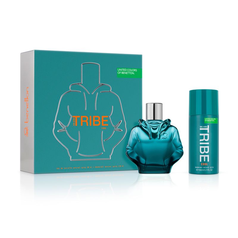 Kit-Coffret-Benetton-Kit-United-Colors-We-are-Tribe-Cool-Masculino-Eau-de-Toilette-90-ml---Desodorante-150-ml