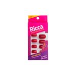 Unhas-Posticas-Ricca-Autoadesivas-Vermelho-Bordo-F1