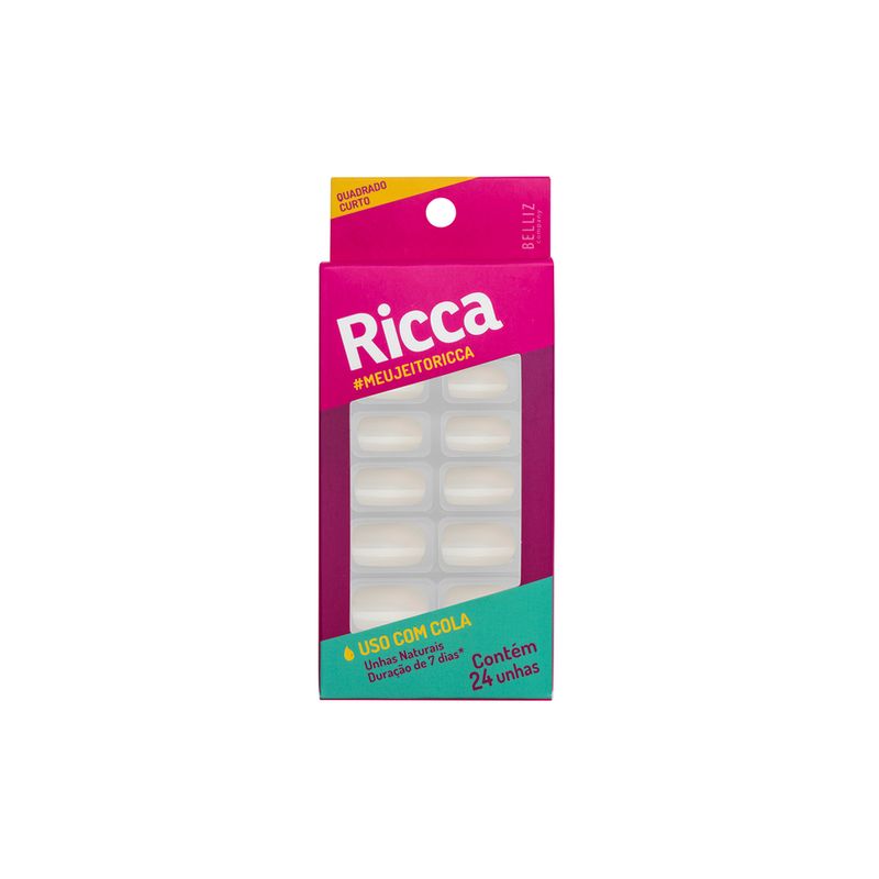 Unhas-Posticas-Ricca-Naturais-Quadrado-Curto-F1