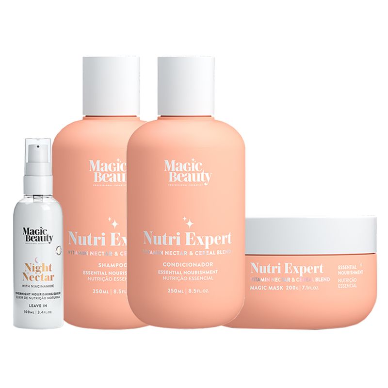 Kit-Magic-Beauty-Nutri-Expert-Vitamin-Nectar---Shampoo-250-ml---Condicionador-250-ml---Mascara-200-g---Night-Nectar-100-ml-F1