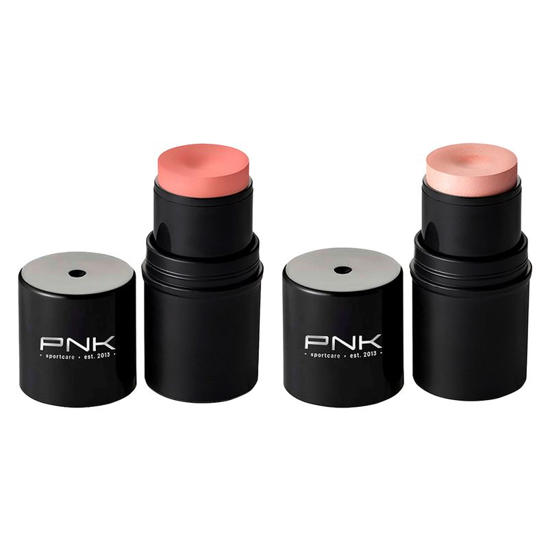 Kit-Pink-Cheeks---Blush-Em-Bastao-Cremoso-Sport-All-In-One-Fps-30-Fpuva-10-Soft-Peach-45-g---Iluminador-Em-Bastao-Cremoso-Champagne-45-g-F1