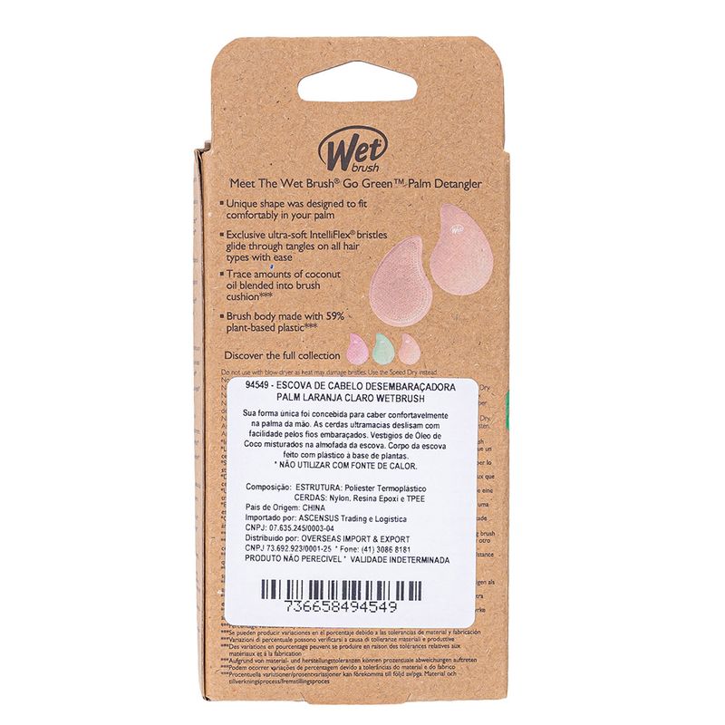 Escova-De-Cabelo-Desembaracadora-Palm-Laranja-Claro-Wetbrush