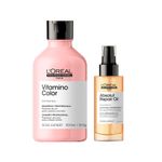 Kit-Loreal-Professionnel-Serie-Expert-Absolut-Repair-Gold-Quinoa-Protein-10-In-1-Oleo-Capilar-90Ml---Serie-Expert-Vitamino-Color-Shampoo-300Ml