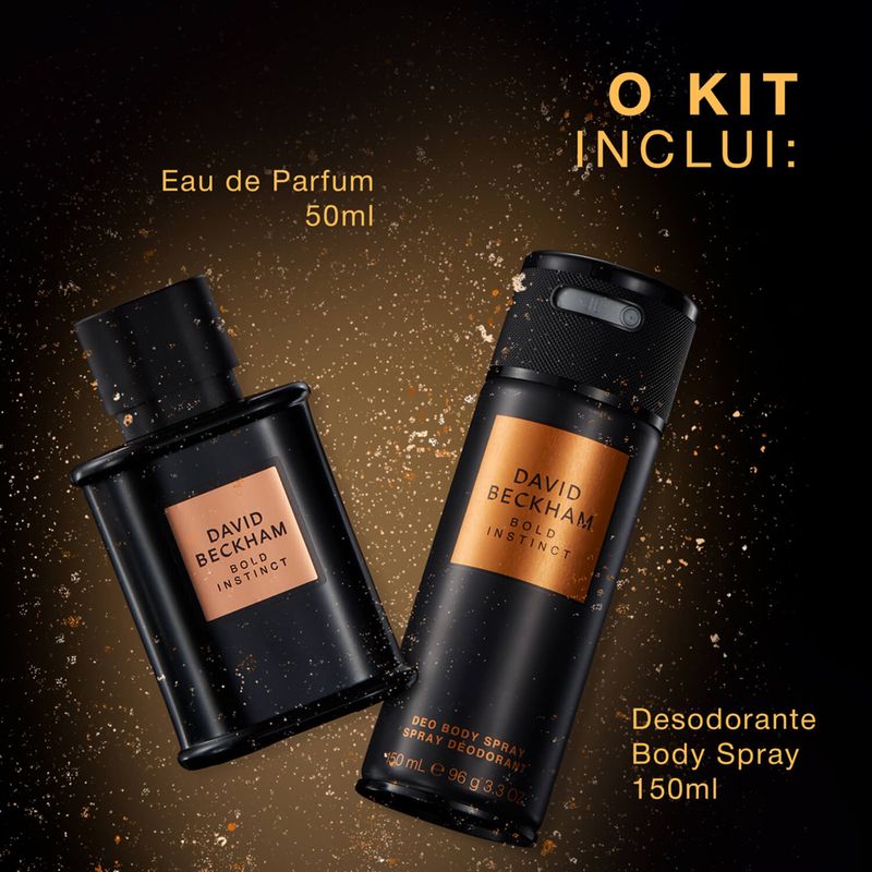 Kit-David-Beckham-Bold-Instinct-Eau-de-Parfum-Perfume-Masculino-50ml---Instinct-Body-Spray-150ml
