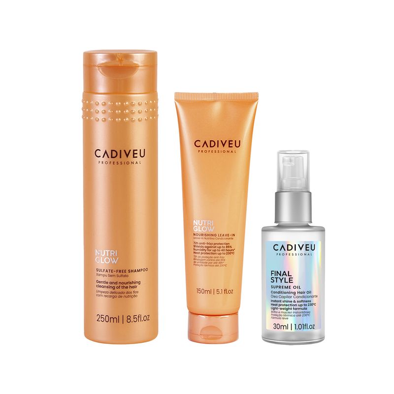 KIT-CADIVEU-NUTRI-GLOW-SHAMPOO-250ML-LEAVE-IN-150ML-FINAL-STYLE--OLEO-CAPILAR-MULTIBENEFICIOS-30ML