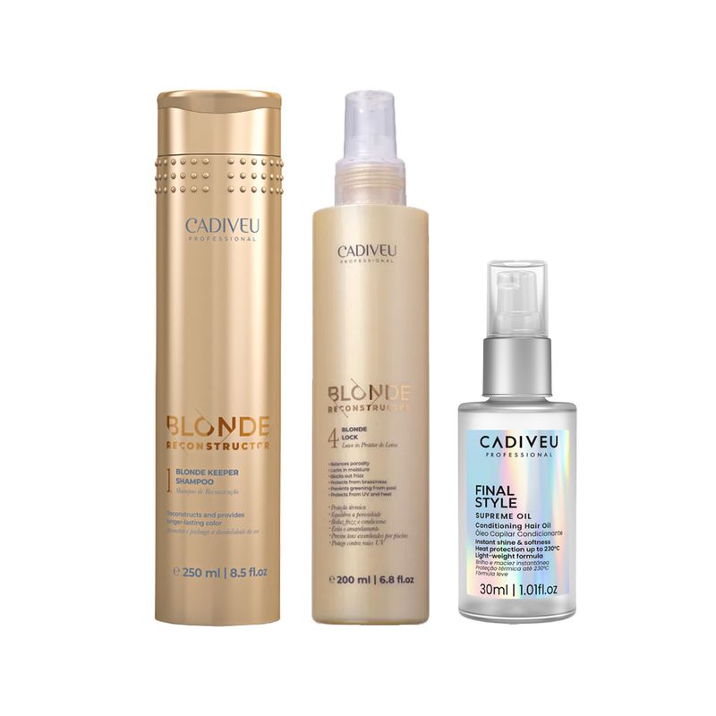 KIT-CADIVEU-BLONDE-RECONSTRUCTOR-KEEPER-SHAMPOO-250ML-LEAVE-IN-200ML-FINAL-STYLE-OLEO-CAPILAR-30ML-