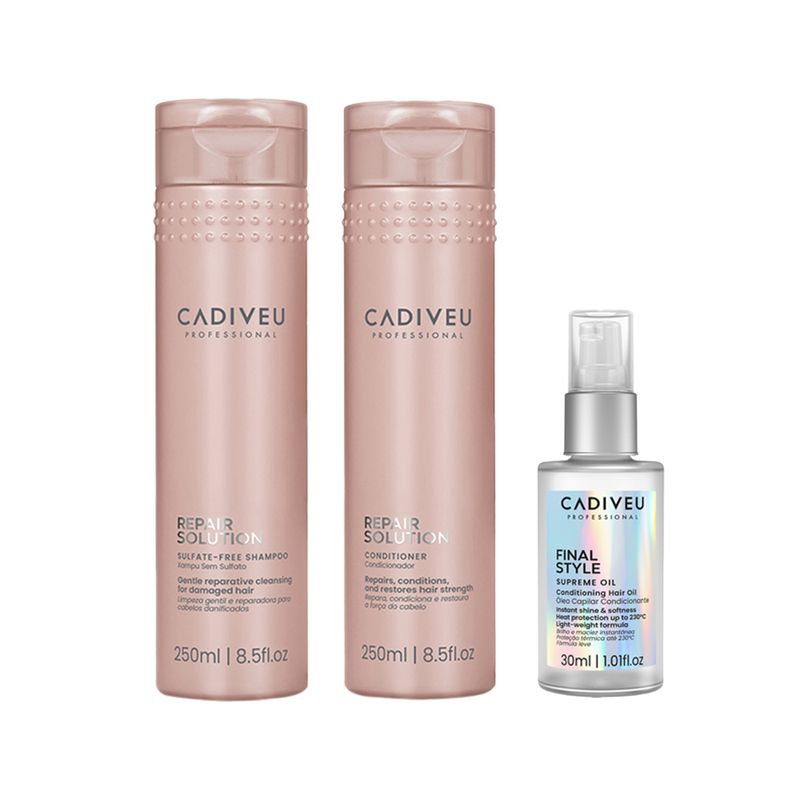 KIT-CADIVEU-REPAIR-SOLUTION-SHAMPOO-250ML---CONDICIONAOR-250ML---FINAL-STYLE-OLEO-CAPILAR-30ML