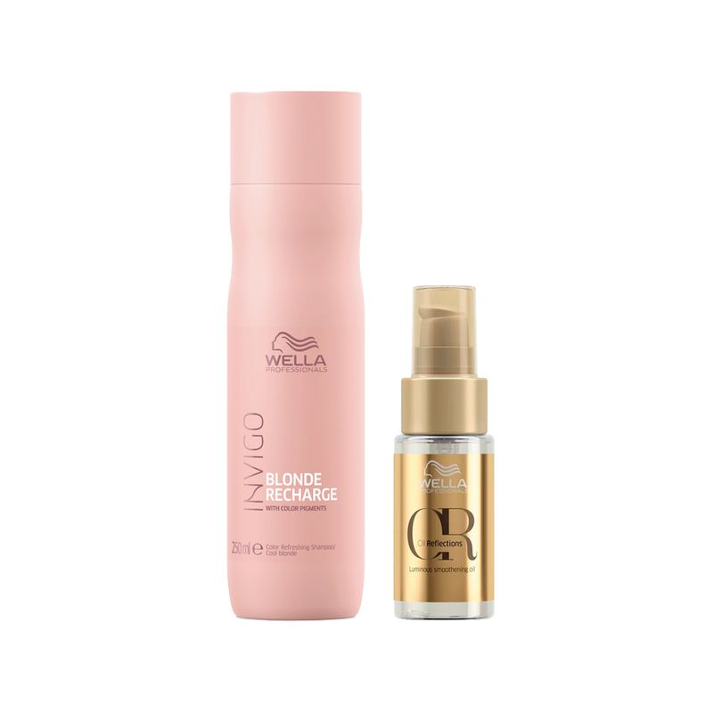 Kit-Wella-Invigo-Cool-Blonde-Recharge--Shampoo-250-ml---Oleo-30-ml