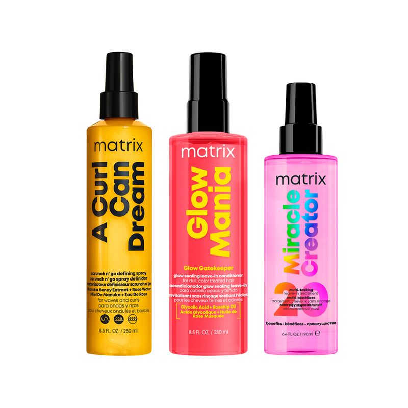 KIT-MATRIX-MIRACLE-CREATOR-LEAVE-IN-195ML-GLOW-MANIA-LEAVE-IN-250ML-A-CURL-CAN-DREAM-MODELADOR-250ML
