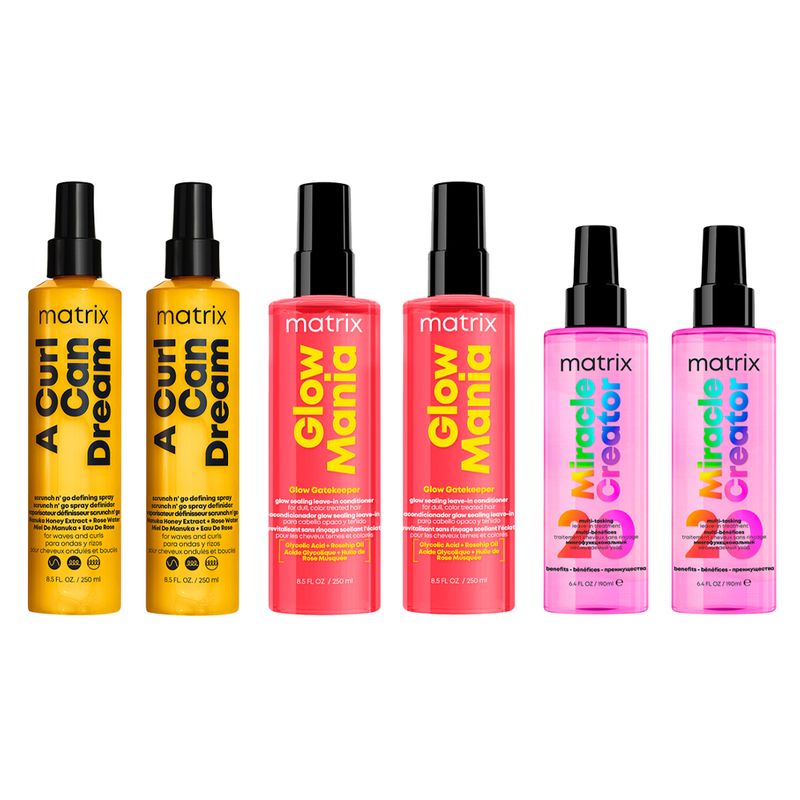 KIT-MATRIX-MIRACLE-CREATOR---2-PRODUTOS---GLOW-MANIA---2-PRODUTOS---A-CURL-CAN-DREAM---2-PRODUTOS