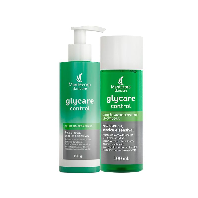 Kit-Mantecorp-Glycare-Control-Gel-de-Limpeza-Facial-150g---Solucao-Antioleosidade-Facial-100ml-F1