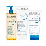 Kit-Bioderma-Atoderm-Oleo-de-Banho-200ml---Atoderm-Intensive-Baume-200ml---Creme-para-maos---Unhas-50ml-F1