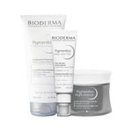 Kit-Bioderma-Pigmentbio-Foaming-Cream-Sabonete-Facial-e-Corporal--200ml---Creme-night-Renewer-50ml---Creme-Facial-Clareador-Daily-Care-FPS-50--40ml-F1