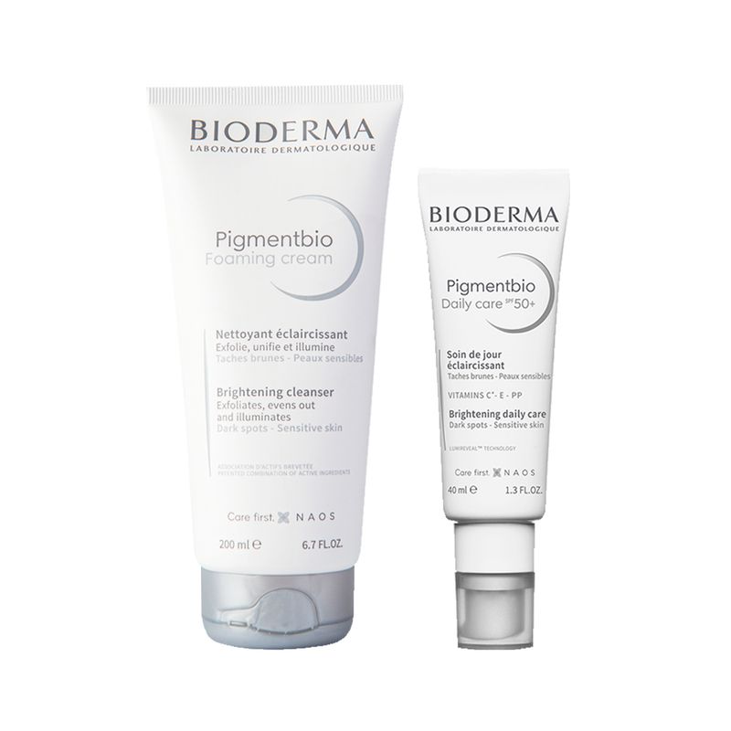 Kit-Bioderma-Pigmentbio-Foaming-Cream-Sabonete-Facial-e-Corporal-200ml---Gel-Creme-Facial-40ml-F1