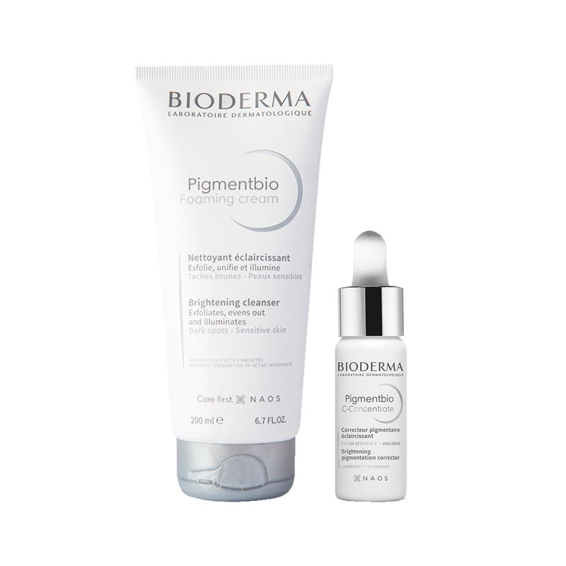 Kit-Bioderma-Pigmentbio-Foaming-Cream-Sabonete-Liquido-Facial-e-Corporal--200ml---Serum-C-Concentrate-Facial-15ml-F1