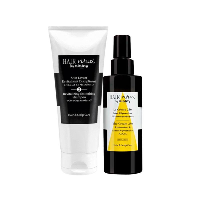 Kit-Sisley-Hair-Rituel-Revitalizing-Smoothing-Shampoo-200ml---Protetor-Termico-Sisley-Hair-hair-Rituel-The-Cream-230-150ml-F1
