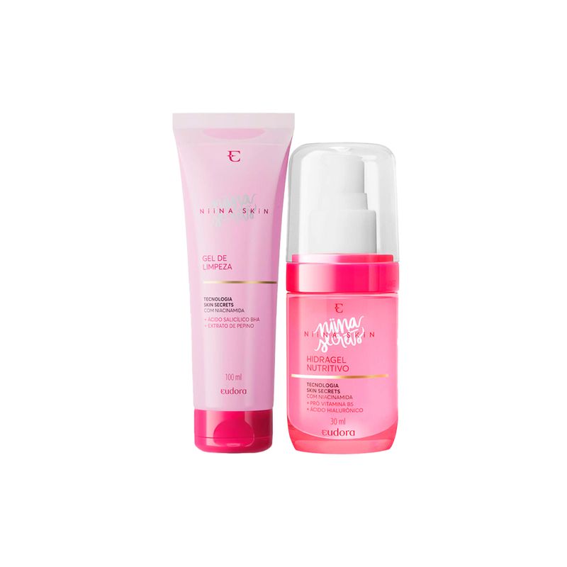 Kit-Eudora-Niina-Secrets-Skin-Gel-Limpeza-Facial-100ml---Gel-Hidratante-Nutritivo-30ml-F1