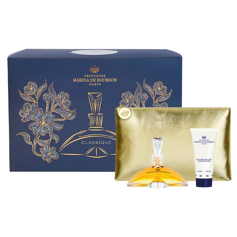 Kit-Perfume-Marina-De-Bourbon-Classique-Eau-de-Parfum-Feminino-100-ml---Locao-Corporal-100-ml---Necessaire-F1