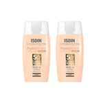Kit-Isdin-Fotoprotecao-Fusion-Water-Color-Protetor-Solar-Facial-FPS-50-Clara-50ml-2-Unidades-F1