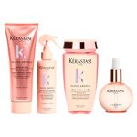 Kit-Kerastase-Gloss-Absolu-Bain-HydraGlaze-Shampoo-250ml---Condicionador-250ml---AntiFrizz-190ml---Gloss-45ml-F1