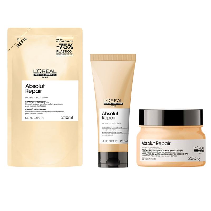 Kit-L-Oreal-Professionel-Serie-Expert-Absolut-Repair-Gold-Quinoa-Shampoo-240ml---Condicionador-200ml---Mascara-250g-F1