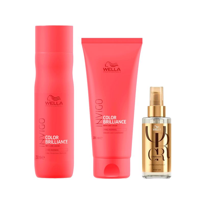 Kit-Wella-Professionals-Invigo-Color-Brilliance---Shampoo-250-ml---Condicionador-200-ml---Oleo-Capilar-100-ml