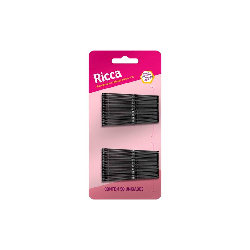 Grampo-para-Cabelo-Ricca-Hair-Nº5-Preto-50Un-F1