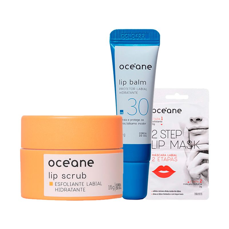 Kit-Oceane-Cuidados-para-Os-Labios---Esfoliante-15g---Protetor-Labial-10g---Mascara-Labial-3g-F1