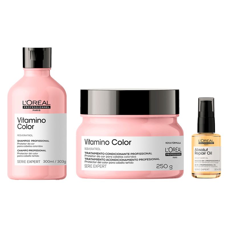 Kit-L-Oreal-Professionnel-Serie-Expert-Vitamino-Color-Shampoo-300ml---Mascara-250g---Oleo-Absolut-Repair-30ml-F1