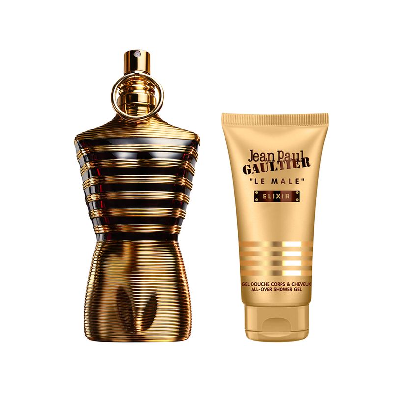 Kit-Jean-Paul-Gaultier-Le-Male-Elixir-Parfum-125ml---All-Over-Gel-de-Banho-75ml-F2