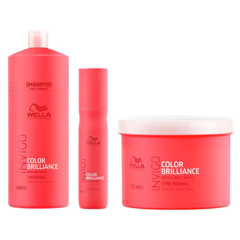 Kit-Wella-Professionals-Invigo-Color-Brilliance---Shampoo-1000-ml---Mascara-500-ml---Leave-in-150-ml