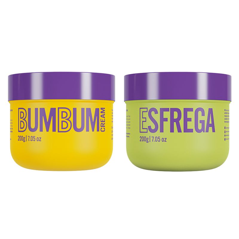 Kit-Beleza-Brasileira-Bumbum-Cream-Creme-200ml---Esfrega-Bumbum-Creme-200g