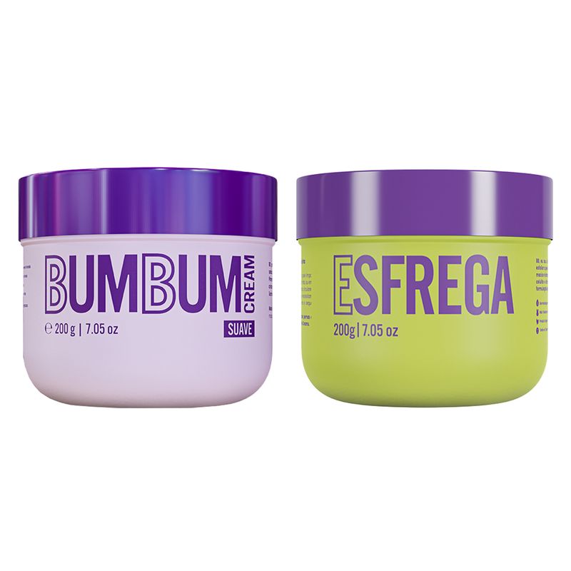 Kit-Beleza-Brasileira-Bumbum-Cream-Suave-200ml---Esfrega-Bumbum-Creme-200g