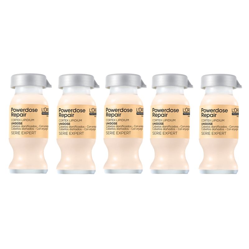 Kit-L-Oreal-Professionnel-Serie-Expert-Absolut-Repair-Lipidium-Powerdose-Ampola-10ml---5-Unidades