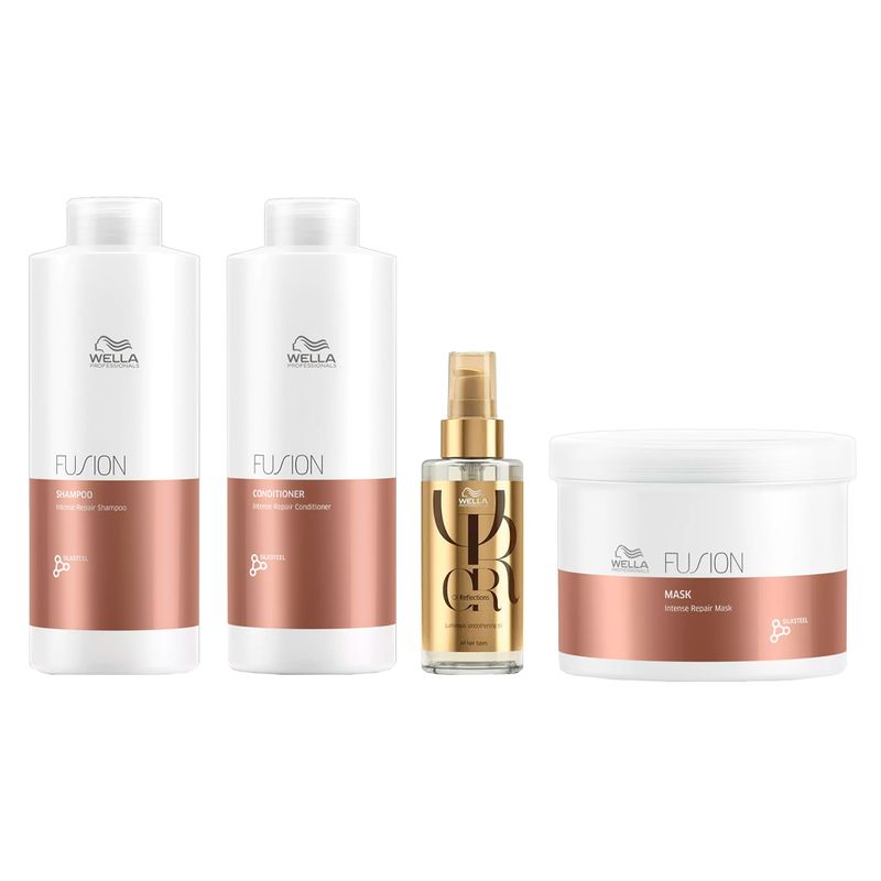 Kit-Wella-Professionals-Fusion---Shampoo-1000-ml---Condicionador-1000-ml---Mascara-500-ml---Oleo-100-ml