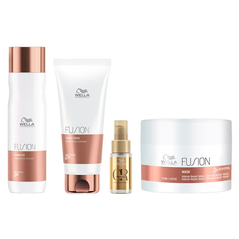 Kit-Wella-Professionals-Fusion---Shampoo-250-ml---Condicionador-200-ml---Mascara-150-ml---Oleo-30-ml