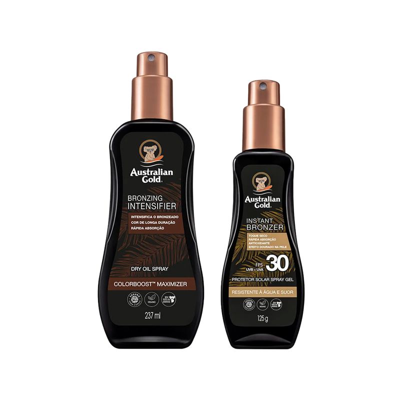 KIT-AUSTRALIAN-GOLD---OLEO-BRONZEADOR-CORPORAL-INTENSIFIER-237ML---PROTETOR-SOLAR-CORPORAL-INSTANT-BRONZER-FPS-30-125ML