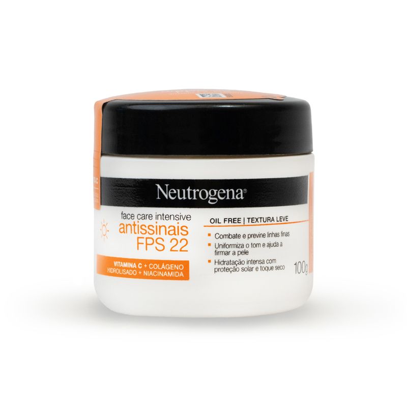 Hidratante-Facial-Antissinais-NEUTROGENA®-Face-Care-Intensive-FPS-22-100g