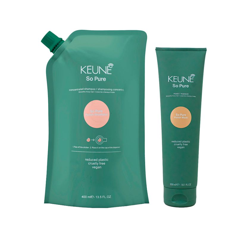 Kit-Keune-So-Pure-Polish-Shampoo-Refil-400ml---Mascara-300ml