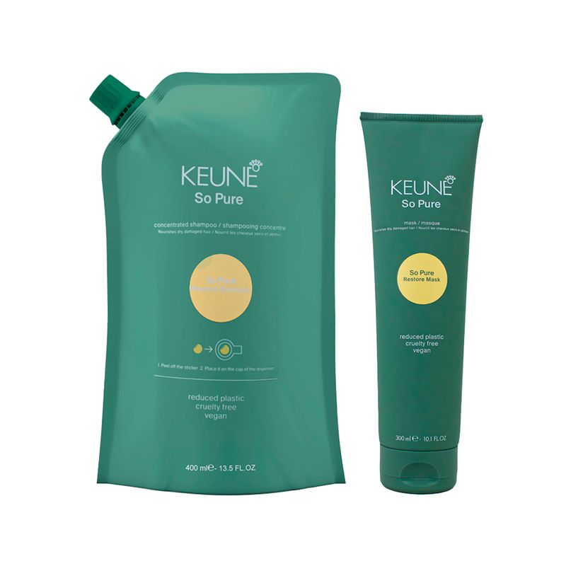 Kit-Keune-So-Pure-Restore-Shampoo-Refil-400ml---Mascara-300ml