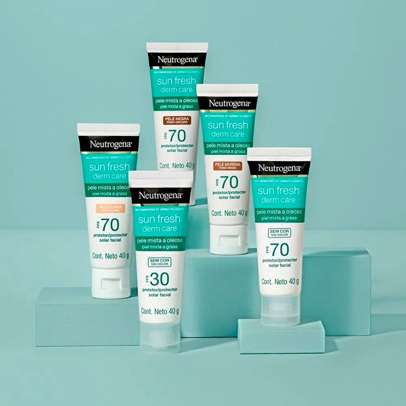 Protetor-Solar-Facial-Neutrogena-Sun-Fresh-para-Pele-Oleosa-Pele-Clara-FPS-70-40g
