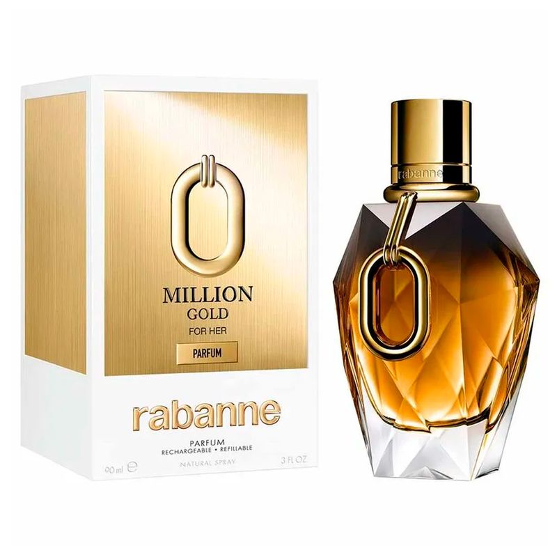 Perfume-Rabanne-Million-Gold-For-Her-Feminino---Parfum-90ml--Refil-