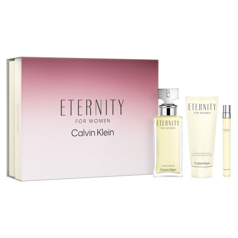 Kit-Perfume-Calvin-Klein-Eternity-For-Women-Feminino---Eau-de-Parfum-100ml---Locao-Corporal-100ml---Mini-10ml
