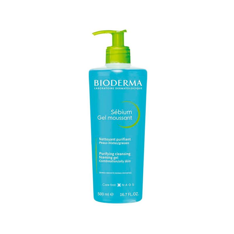 Gel-de-Limpeza-Antioleosidade-de-Alta-Tolerancia-Bioderma-Sebium-Gel-Moussant-500ml