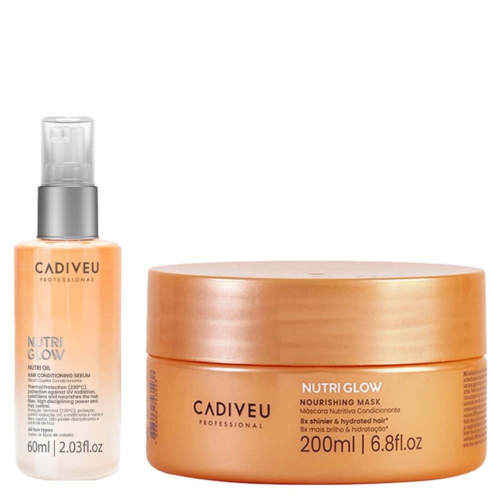 Kit Cadiveu Professional Máscara 200ml + Óleo Nutri Glow  60ml