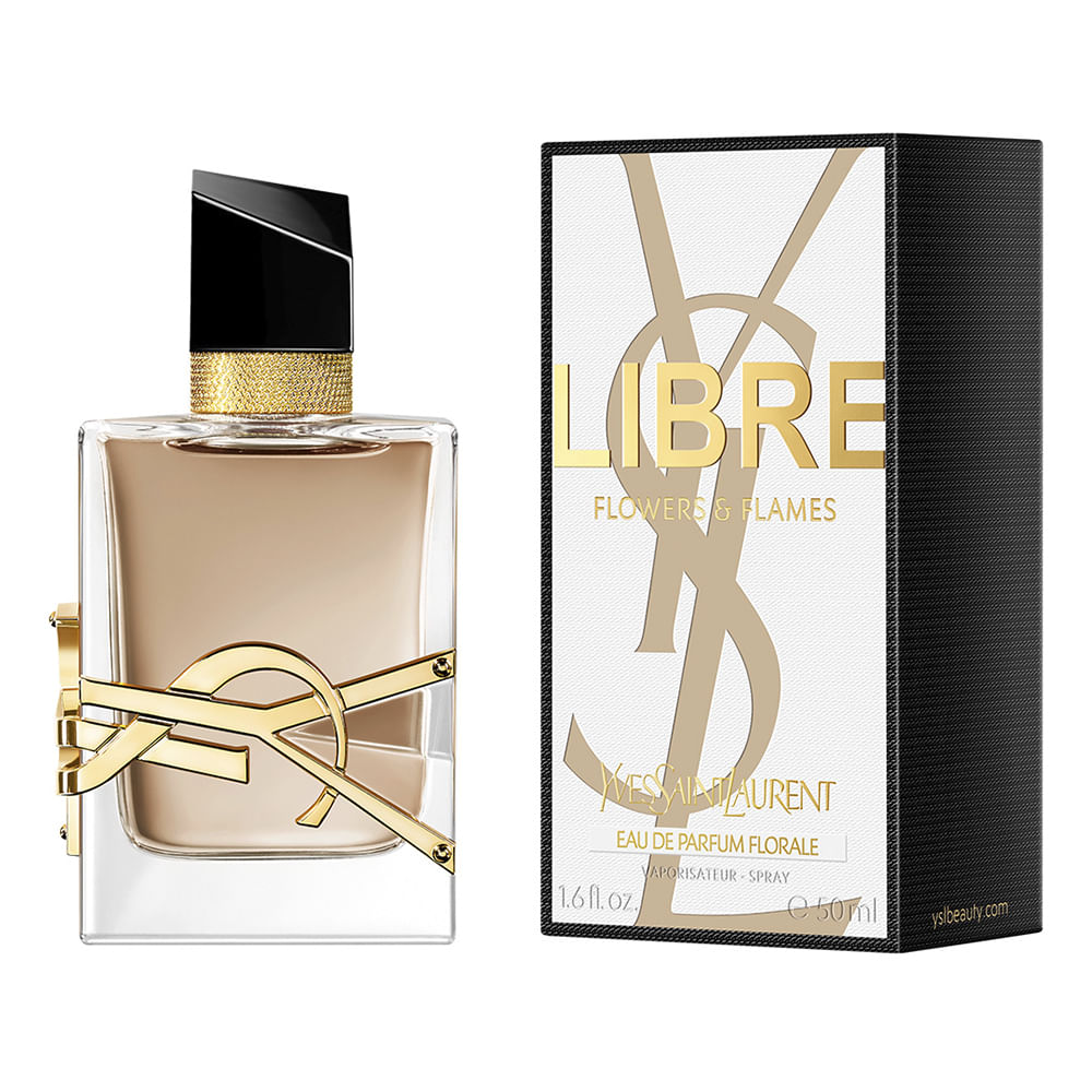 香水(女性用) Yves Saint Laurent Libre Flowers 50ml Perfume Yves Saint Laurent Libre Flowers & Flames Florale Feminino