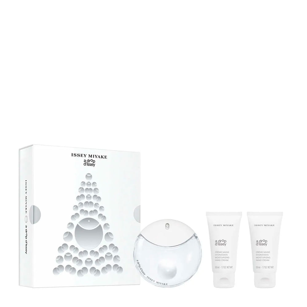 Kit Perfume Issey Miyake a Drop Dissey Feminino - Eau de Parfum 50ml + Creme para Mãos 50ml - 2 Unidades